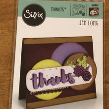 Load image into Gallery viewer, Thanks Sizzix Thinlits 4 Dies Set By Jen Long 661869