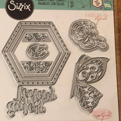Thanks For Being You Sizzix Framelits With Stamps 11 Dies and 5 Clear Stamps Set By Katelyn Lizardi 661939