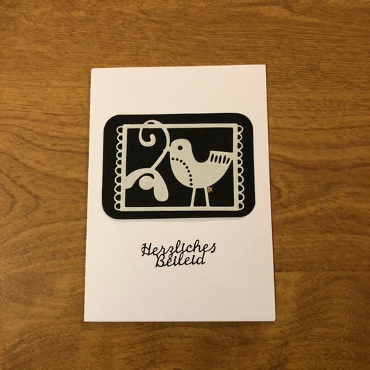 Herzliches Beileid Deutsche Sympathie Karte Handgemacht German Sympathy Card Handmade, HGCBC116