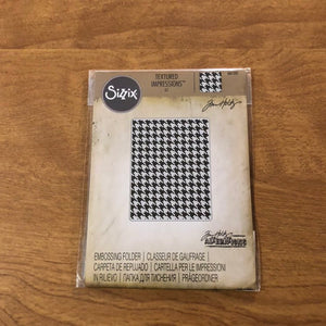 Sizzix Texture Fades A2 Houndstooth  Embossing Folder By Tim Holtz 661201