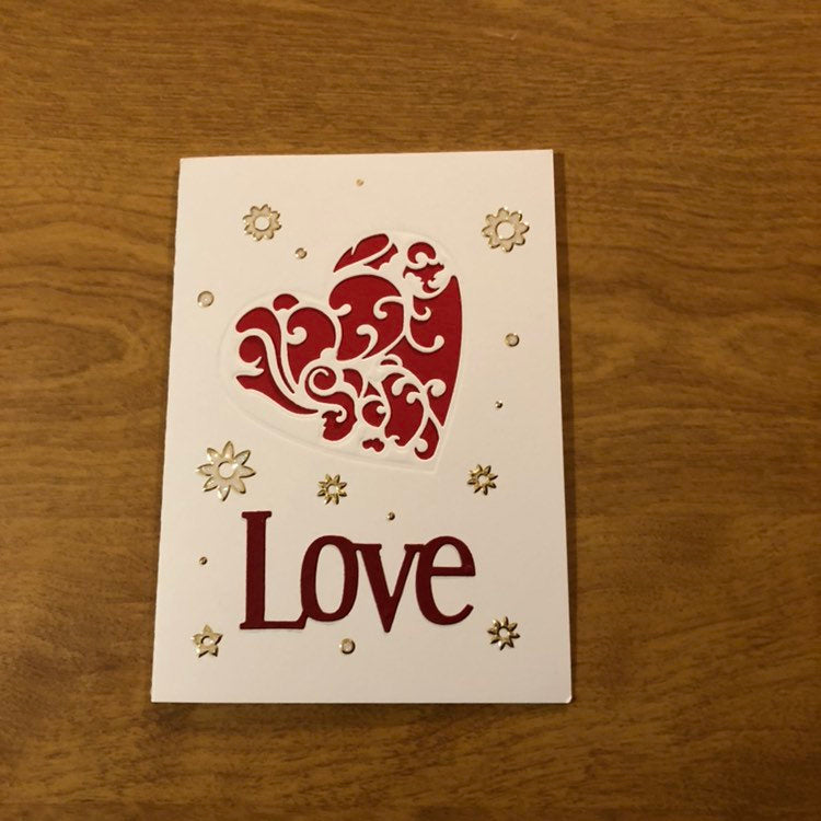 Heart Love Card Handmade