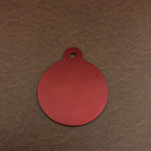 Load image into Gallery viewer, Diabetic Alert Dog Service Dog, Dog Cross Large Circle Aluminum Tag