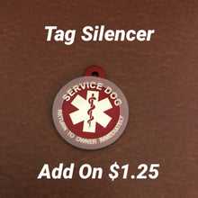 Load image into Gallery viewer, Return To Owner Immediately Medical Alert Service Dog Large Circle Aluminum Tag