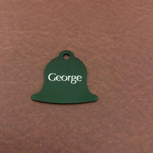 Load image into Gallery viewer, Small Dark Green Bell Aluminum Tag