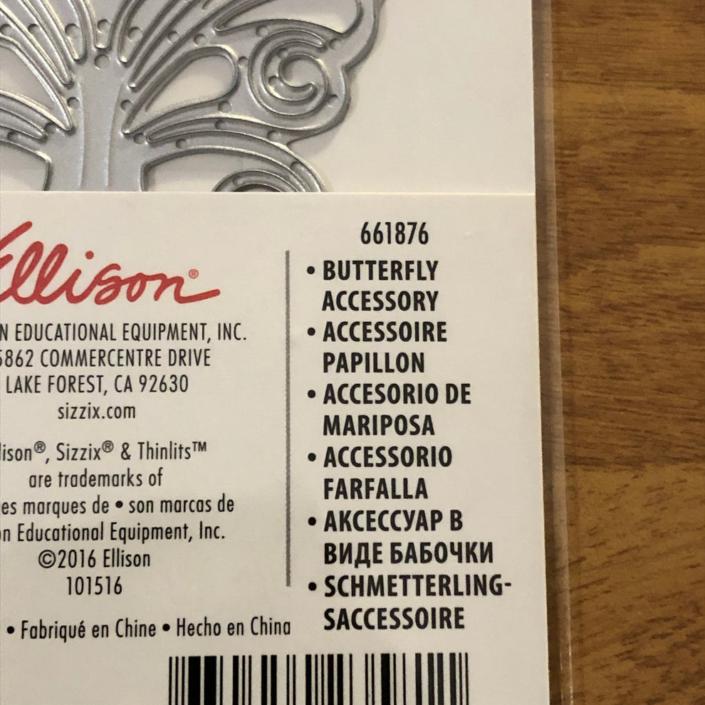 Sizzix 661876 Fustella Thinlits Decorazione Farfalla di David Tutera, Metal, Multicolor, 17.8x9.3x0.2 cm Sizzix 661876 Fustella Thinlits Decorazione Farfalla di David Tutera, Metal, Multicolor, 17.8x9.3x0.2 cm
