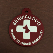 Load image into Gallery viewer, Return To Owner Immediately Dog and Cross Service Dog Large Circle RTODCLRC