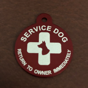 Return To Owner Immediately Dog and Cross Service Dog Large Circle RTODCLRC