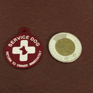 Return To Owner Immediately Dog and Cross Service Dog Large Circle RTODCLRC