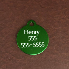 Load image into Gallery viewer, Marijuana Leaf Small Green Circle Aluminum Tag