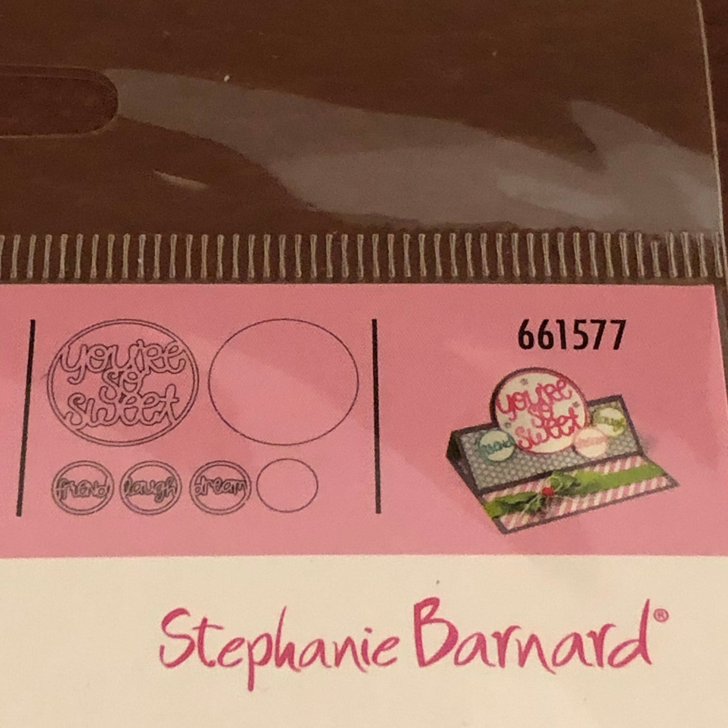 Word Circles, Sizzix, Thinlits, 6 Dies, By Stephanie Barnard, 661577, You're So Sweet, Dream, Laugh and Friend,For Card Making