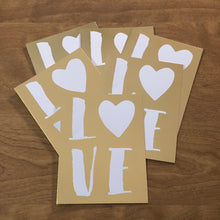 Load image into Gallery viewer, LOVE Gold Foil Blank Cards and Envelopes 6 Pack