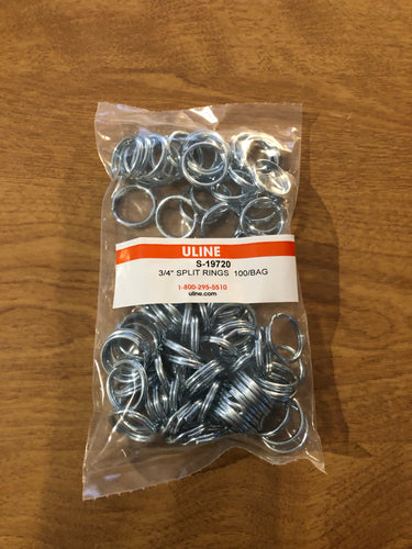 100 Split Key Rings 3/4