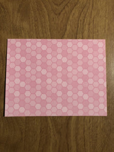 Pink Blank Cards With Patterns and Envelopes 8 Pack