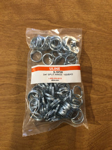 100 Split Key Rings 3/4"
