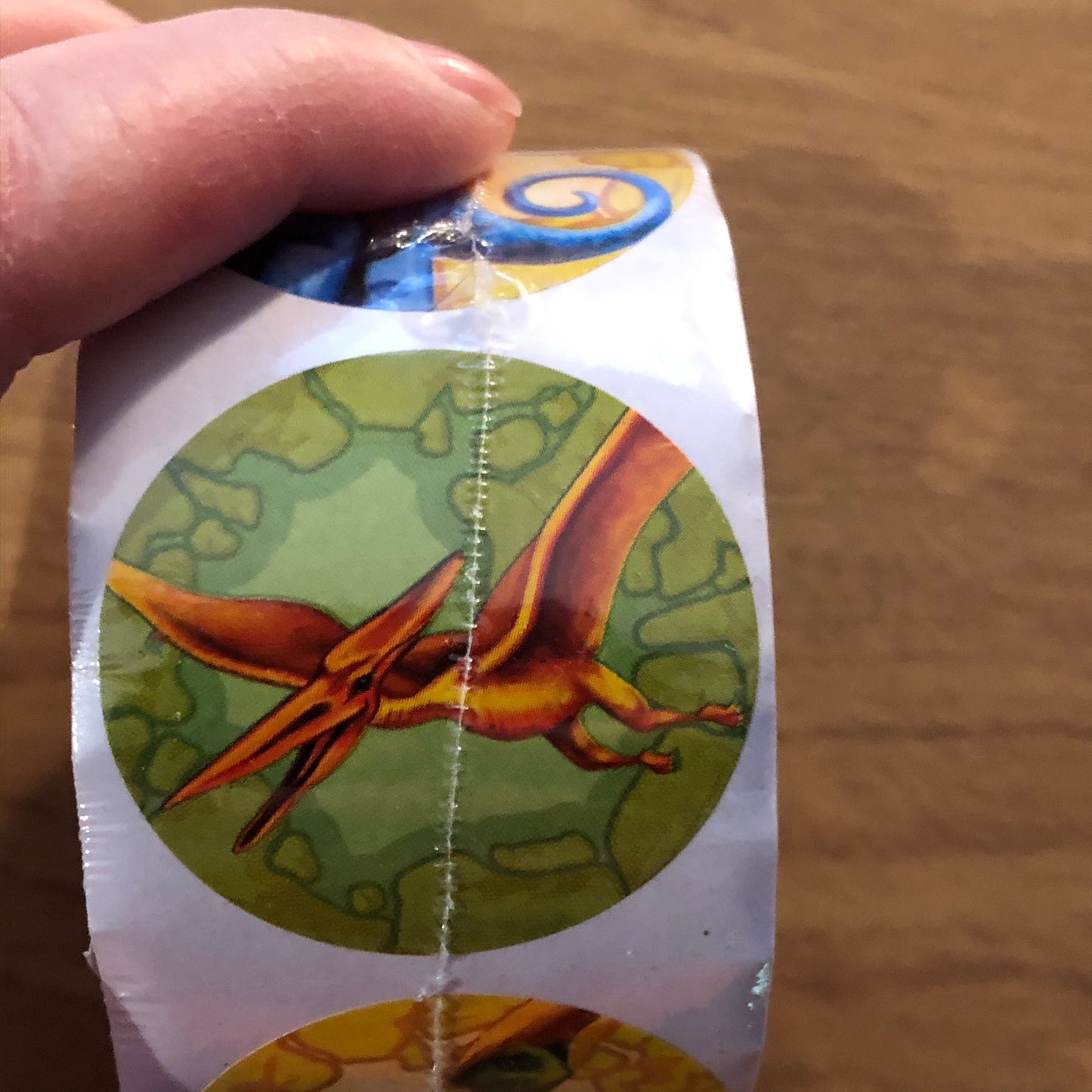 Dinosaur Stickers - 1 Roll of 100