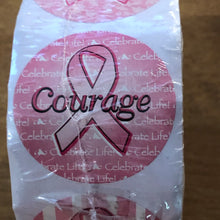 Load image into Gallery viewer, Breast Cancer Awareness Roll of 500 Stickers.