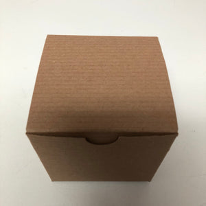 4 x 4 x 4" Kraft Pinstripe Gift Boxes
