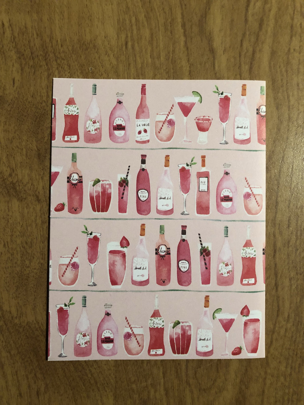 Wine Bottles Blank Cards and Envelopes 6 Pack