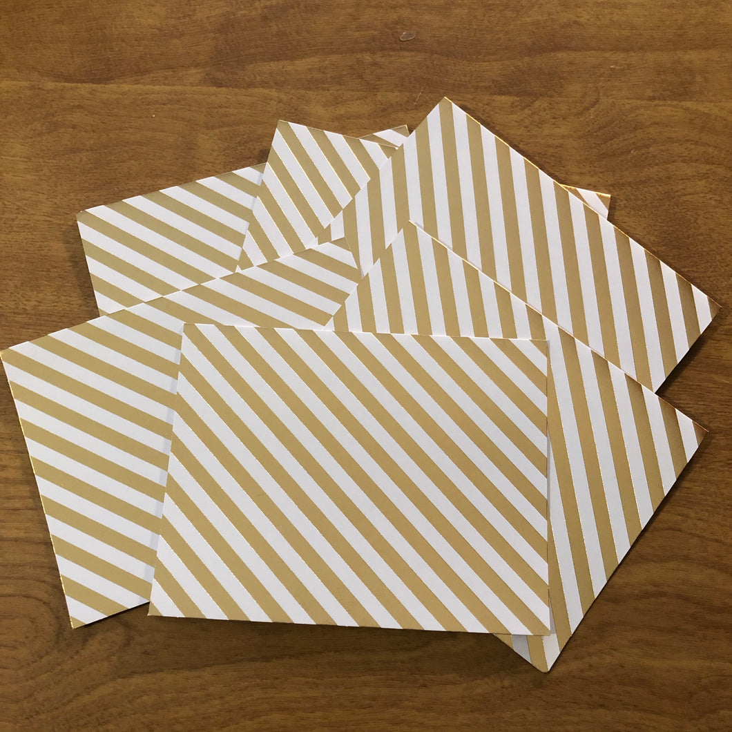 Gold Foil Blank Cards and Envelopes 6 Pack