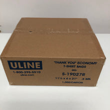 Load image into Gallery viewer, 11 1/2 x 6 x 21&quot; T-shirt &quot;Thank You&quot; Bags 1 Box of 1,000 Bags