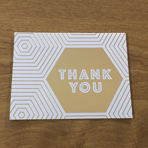 Thank You Gold Foil Blank Card 6 Pack