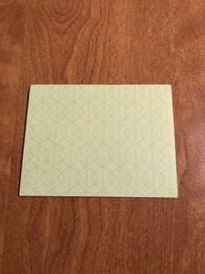 Green Blank Cards With Patterns and Envelopes 8 Pack