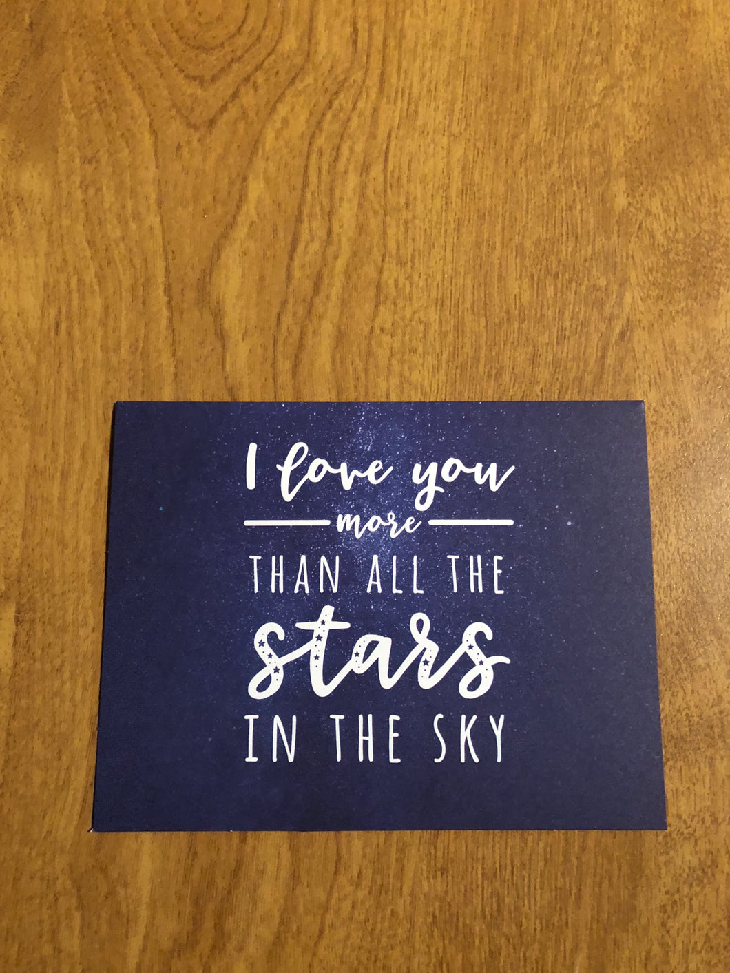 I Love You More Than All The Stars In The Sky Blank Cards and Envelopes 6 Pack