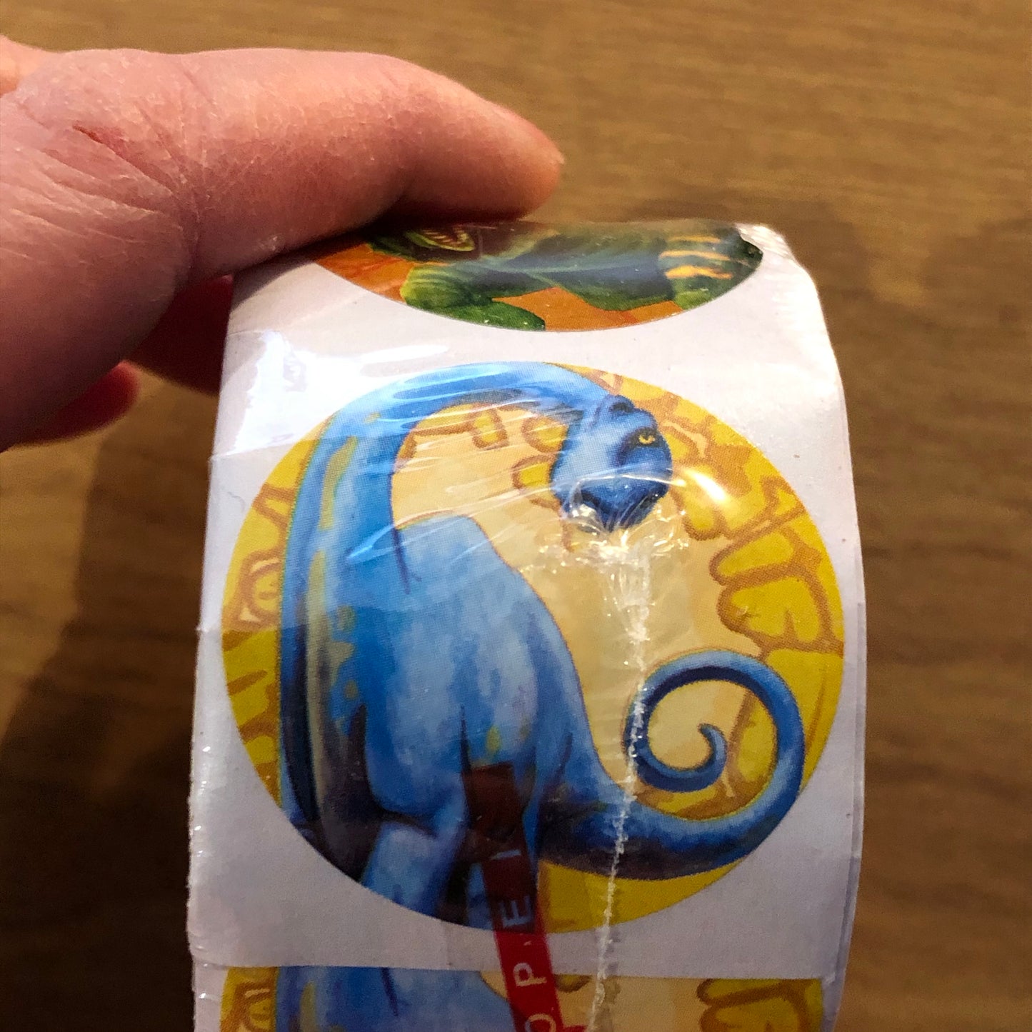 Dinosaur Stickers - 1 Roll of 100