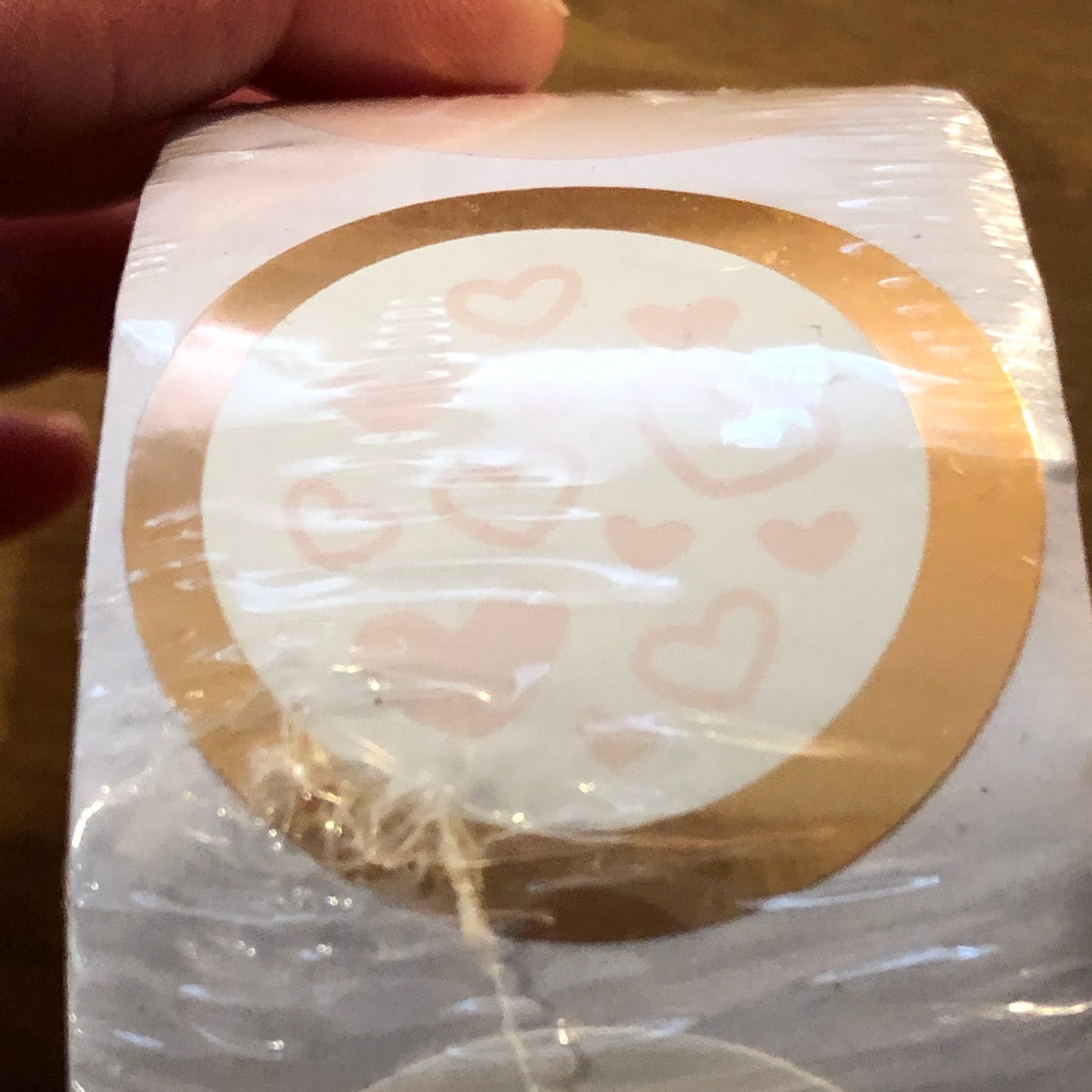 Pink & Gold Cheers Foil Stickers - 1 Roll of 100