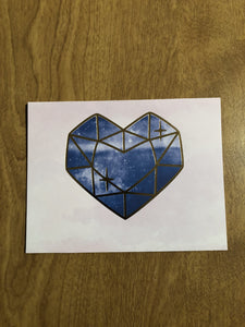 Heart Blank Cards and Envelopes 6 Pack