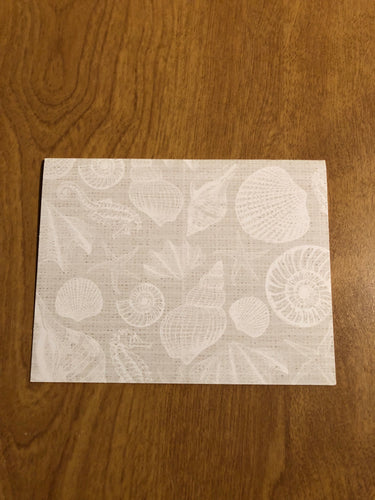 Seashells Blank Cards and Envelopes 6 Pack
