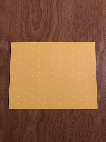 Yellow Blank Cards With Patterns and Envelopes 8 Pack