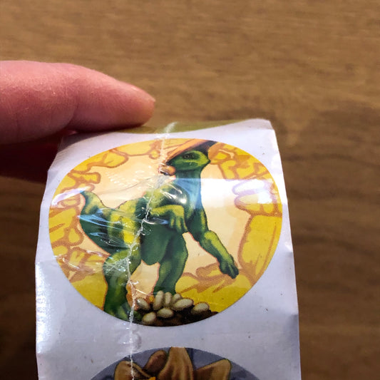 Dinosaur Stickers - 1 Roll of 100