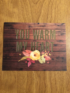 You Warm My Heart Blank Cards and Envelopes 6 Pack