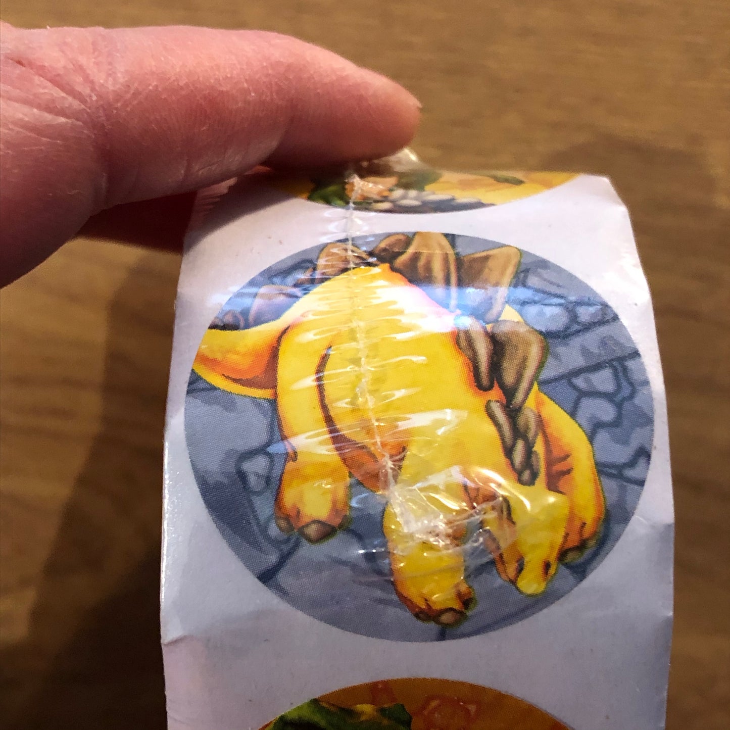 Dinosaur Stickers - 1 Roll of 100