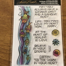 Load image into Gallery viewer, Stampendous Fish Wishes By Laurel Burch 10 Piece Clear Stamp Set SSC104