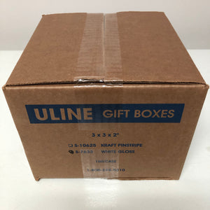 3 x 3 x 2", White Gloss Gift Boxes 1 Box of 100