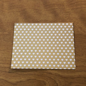 Hearts Gold Foil Blank Cards and Envelopes 6 Pack