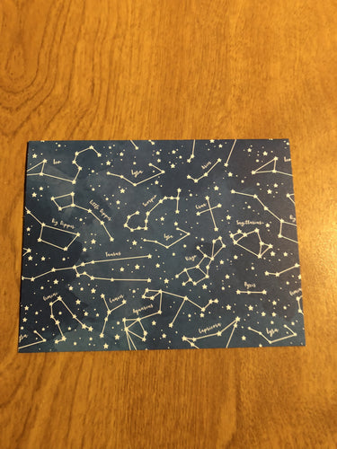 Constellations Zodiac Blank Cards and Envelopes 6 Pack