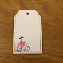 Load image into Gallery viewer, 5 Lady on a Bicycle Gift Tags