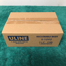 Load image into Gallery viewer, 3 x 4&quot; 2 Mil reclosable bags 1000 bags per box