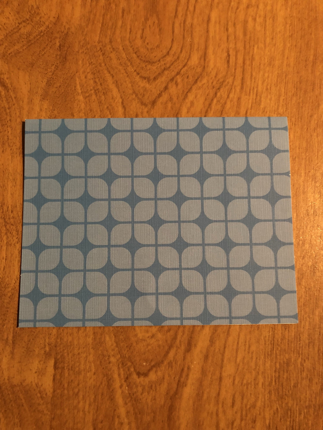 Blue Blank Cards With Patterns and Envelopes 8 Pack