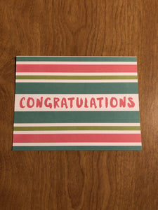 Congratulations Blank Cards and Envelopes 6 Pack