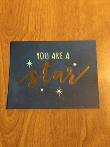 You Are a Star Blank Cards and Envelopes 6 Pack